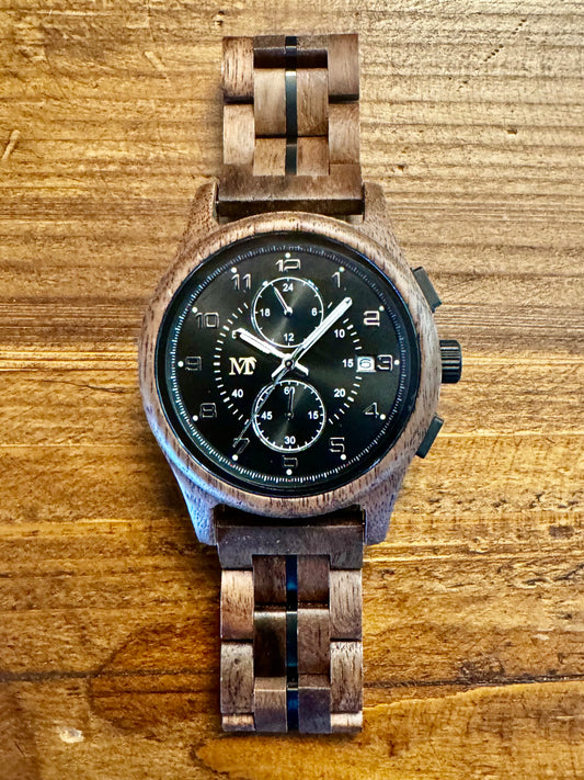 Chronograph 24hr Wood Watch