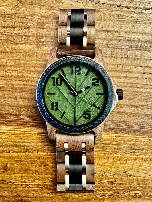 Leaf Dial Wood Watch
