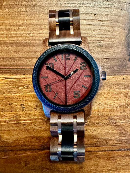 Leaf Dial Wood Watch