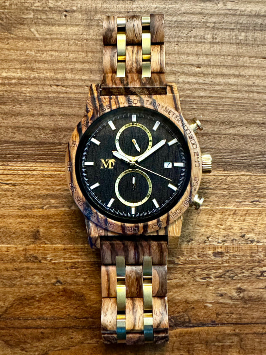 Chronograph 24hr Wood Watch