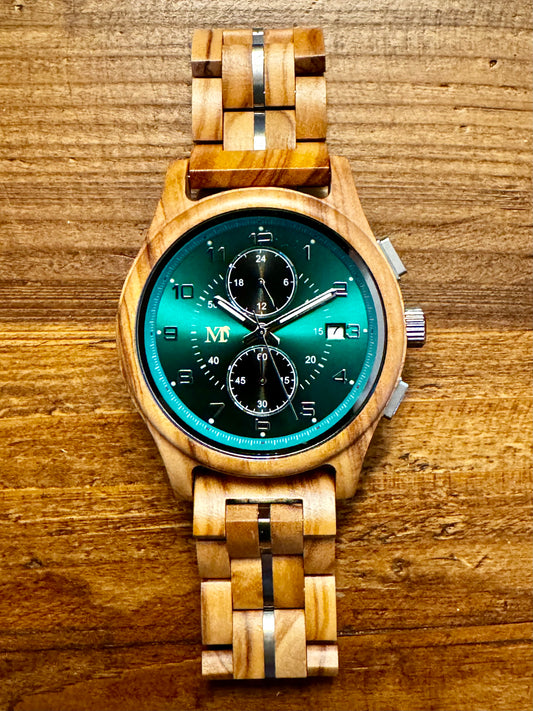 Chronograph 24hr Wood Watch