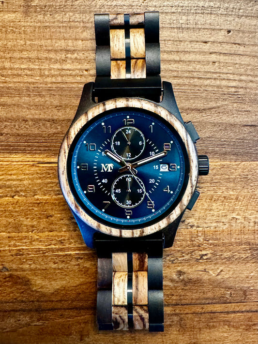 Chronograph 24hr Wood Watch