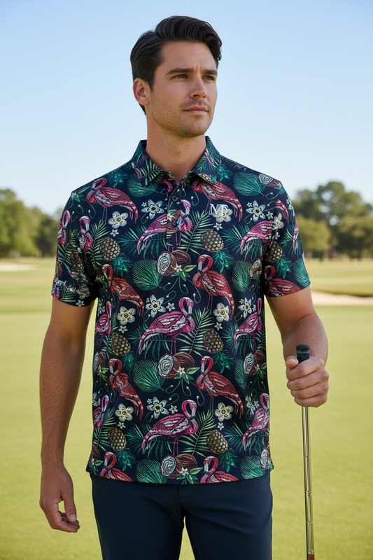 Pineapple Flamingo Polo