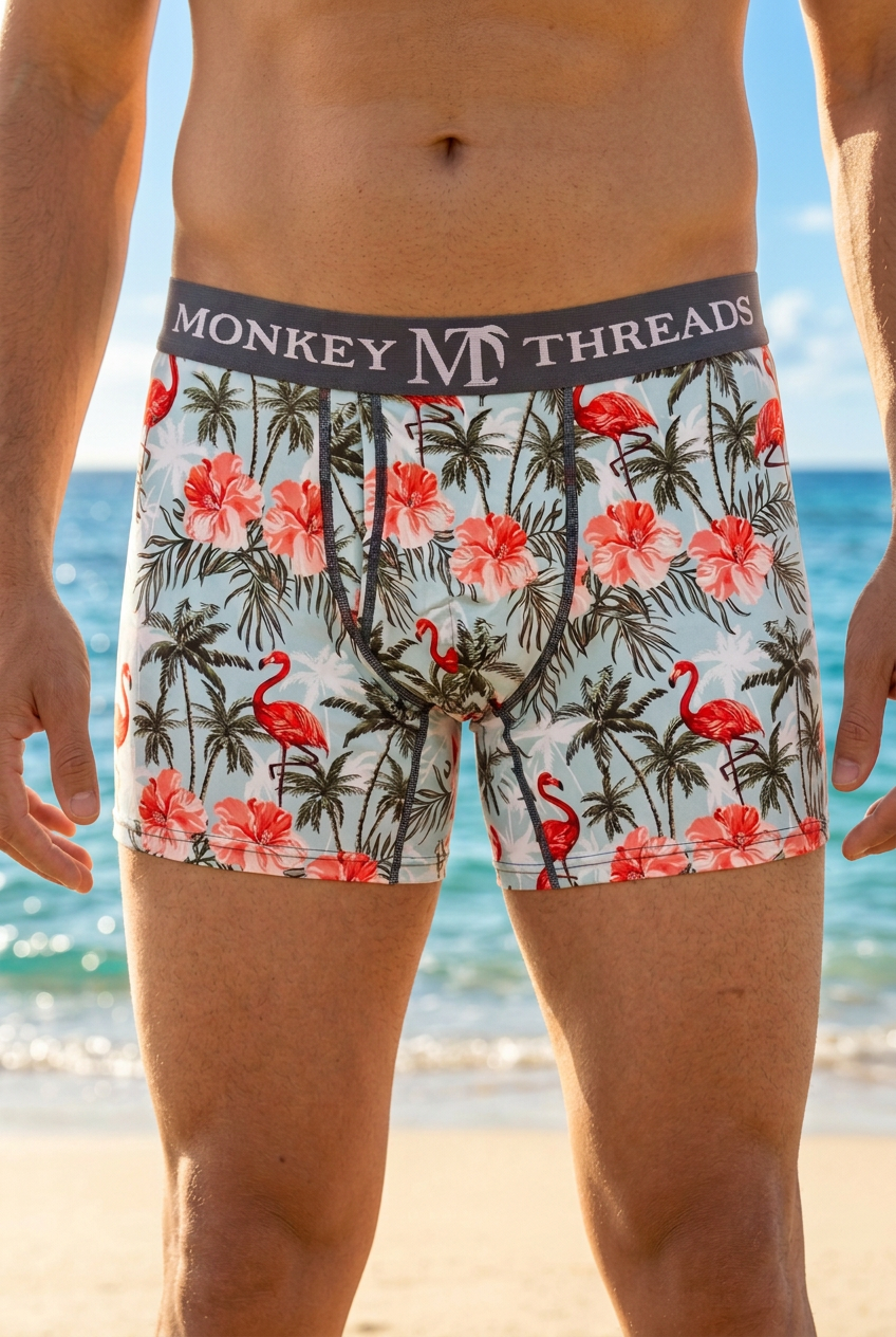 Sunlit Flamingo boxers