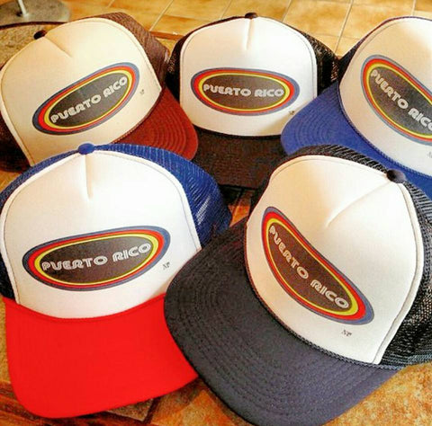 Retro Puerto Rico Trucker Hats