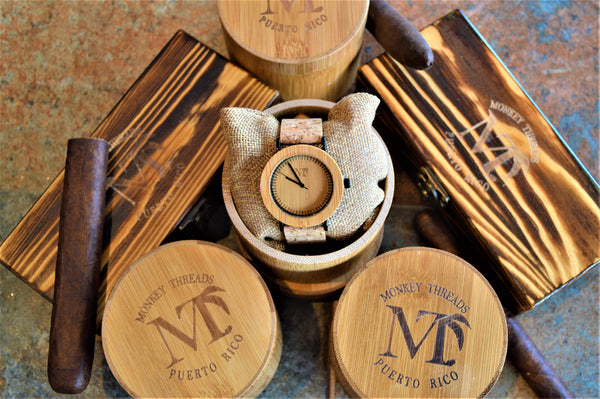 Women's Bamboo Wood and Cork Leather Watch