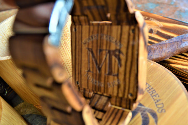 Men's Large Zebra Wood Watch