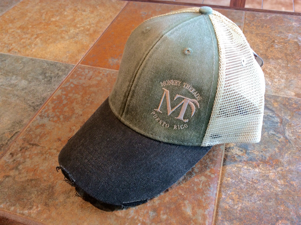 Distressed Cap Olive/Black