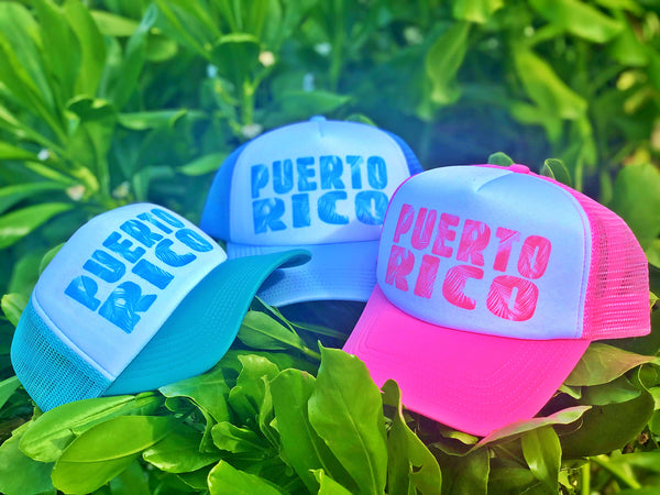 Puerto Rico Palm Meshback Trucker Cap