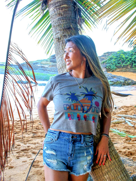 Puerto Rico Vice Crop Top