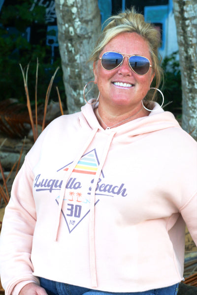 Luquillo Beach Diamond Crop Hoodie