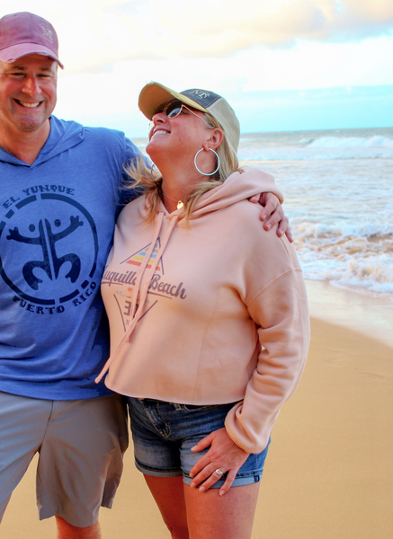 Luquillo Beach Diamond Crop Hoodie
