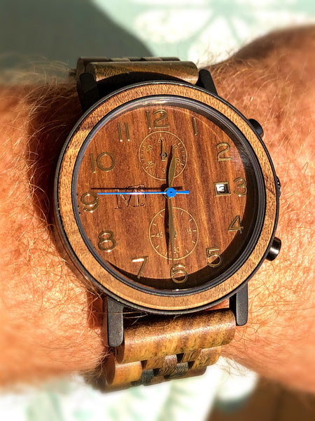 Bamboo, Sandalwood and Ebony Chronograph Wood Watches
