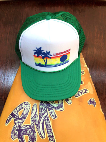 Green Luquillo Beach Rainbow Cap