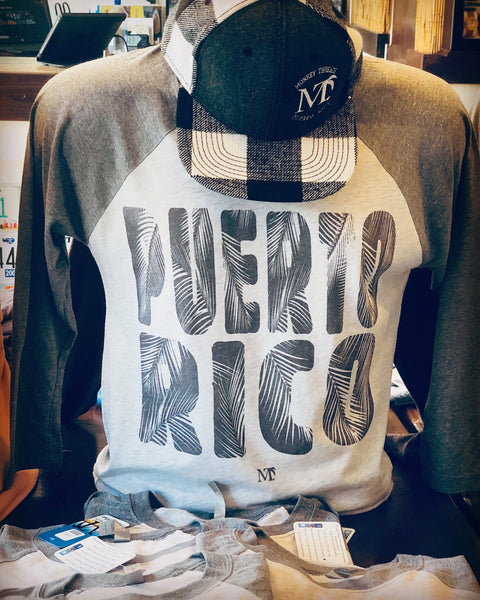 Puerto Rico Palm Raglan - Heathered White