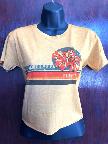 Gold Flower Crop Top