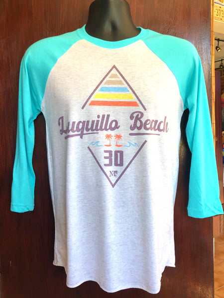 Tahiti Blue Retro Diamond Raglan