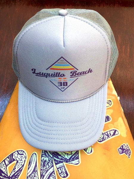Luquillo Beach Retro Diamond Cap Grey